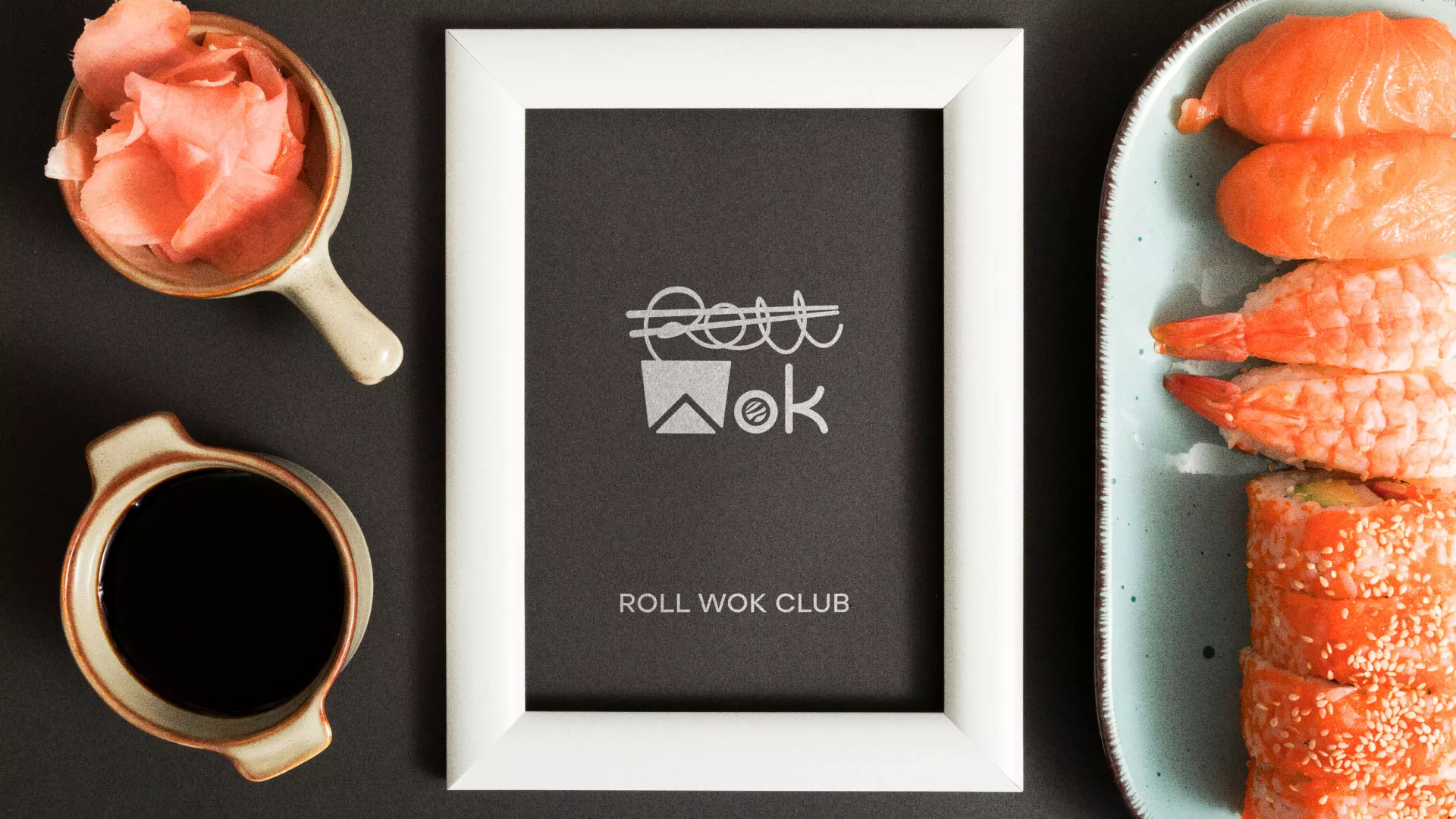 Разработка логотипа суши-бара «Roll Wok Club» в Давлеканово