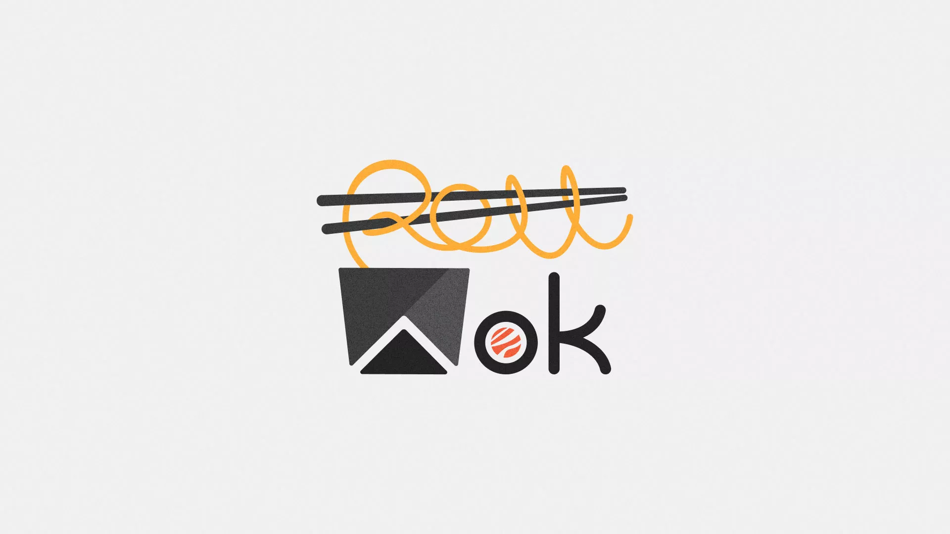 Разработка логотипа суши-бара «Roll Wok Club» в Давлеканово